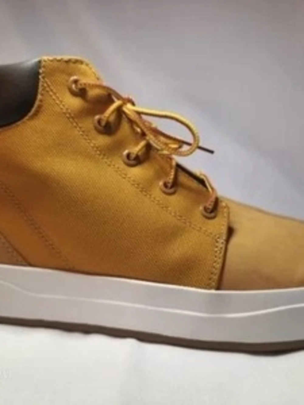 Timberland Davis Square Mens Chukka Boots Wheat Yellow Leather Canvas Size 11.5